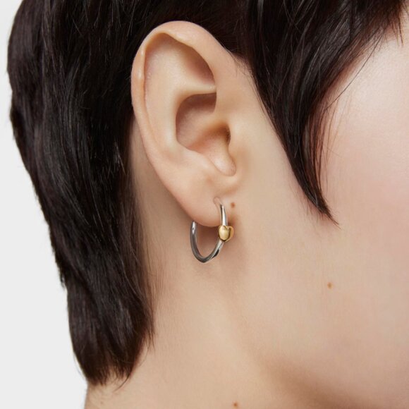 Tous Two-tone heart Hoop earrings My Other Half - Picture 4 of 4